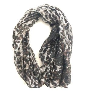 Dark cheetah print scarf